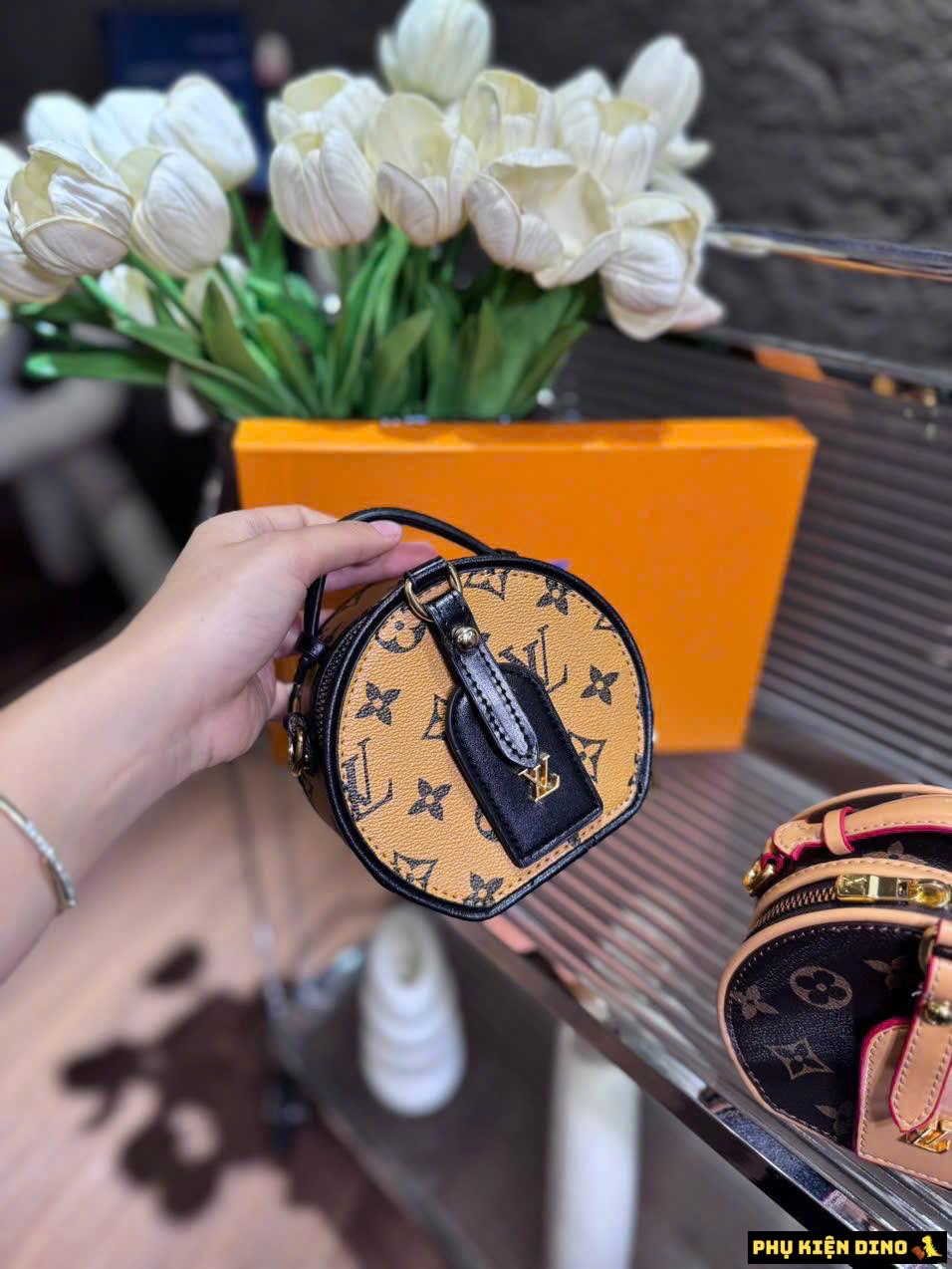 Túi xách nữ Louis Vuitton Petite Boite Brown Black