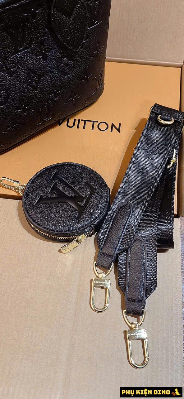 Túi LV Louis Vuitton Mini Black Kèm Ví Tròn Fullbox 3 Ví Và Dây LV Louis Vuitton