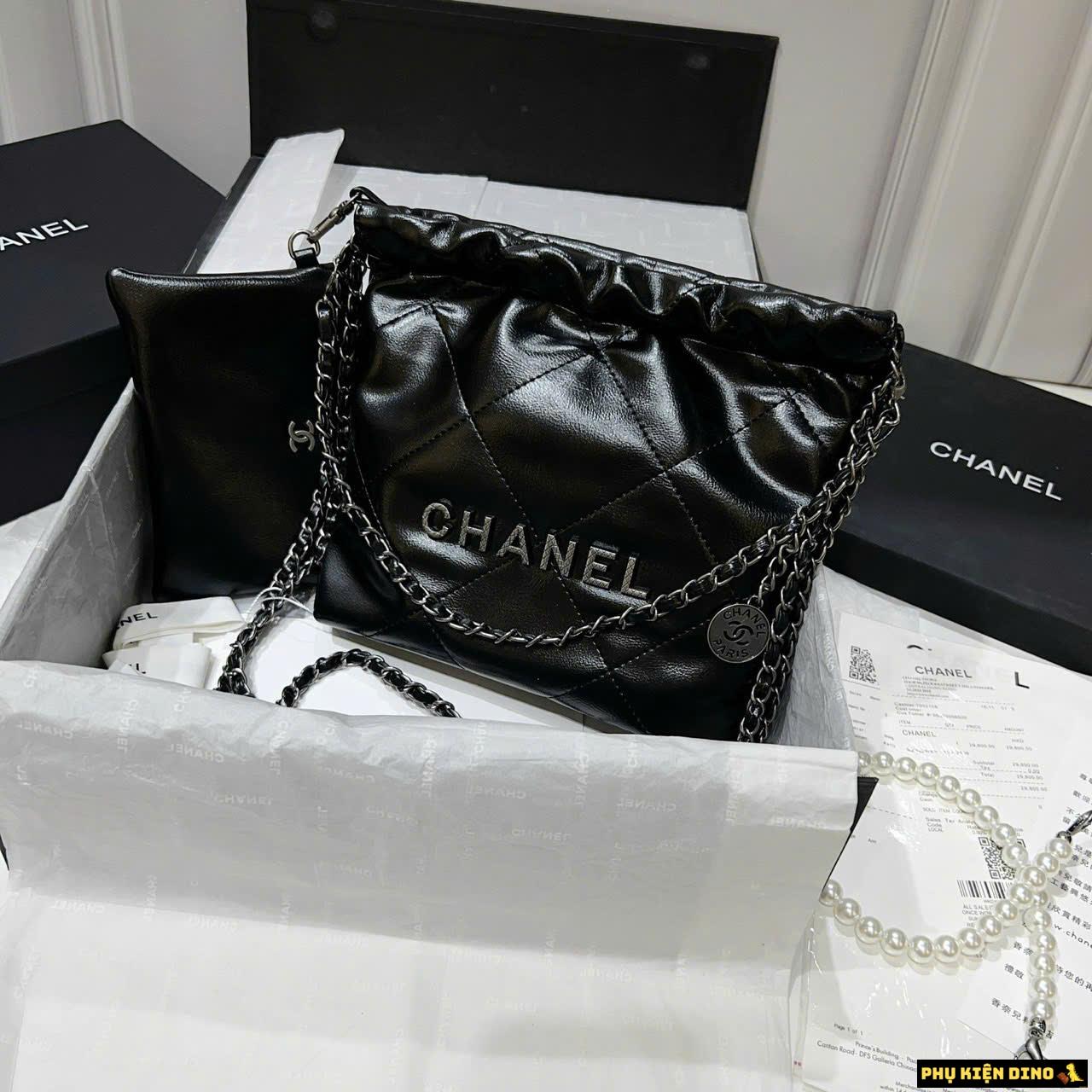 Túi Chanel 22 Mini Black Quai Ngọc Fullbox Nam Châm 7 Túi Chanel 22 3 Quai Màu Đen Fullbox