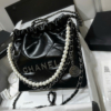 Túi Chanel 22 Mini Black Quai Ngọc Fullbox Nam Châm 11 Túi Chanel Công sở Quai Ngọc