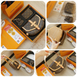 Bộ Quà Tặng Louis Vuitton LV Saumur BB Monogram Fullbox