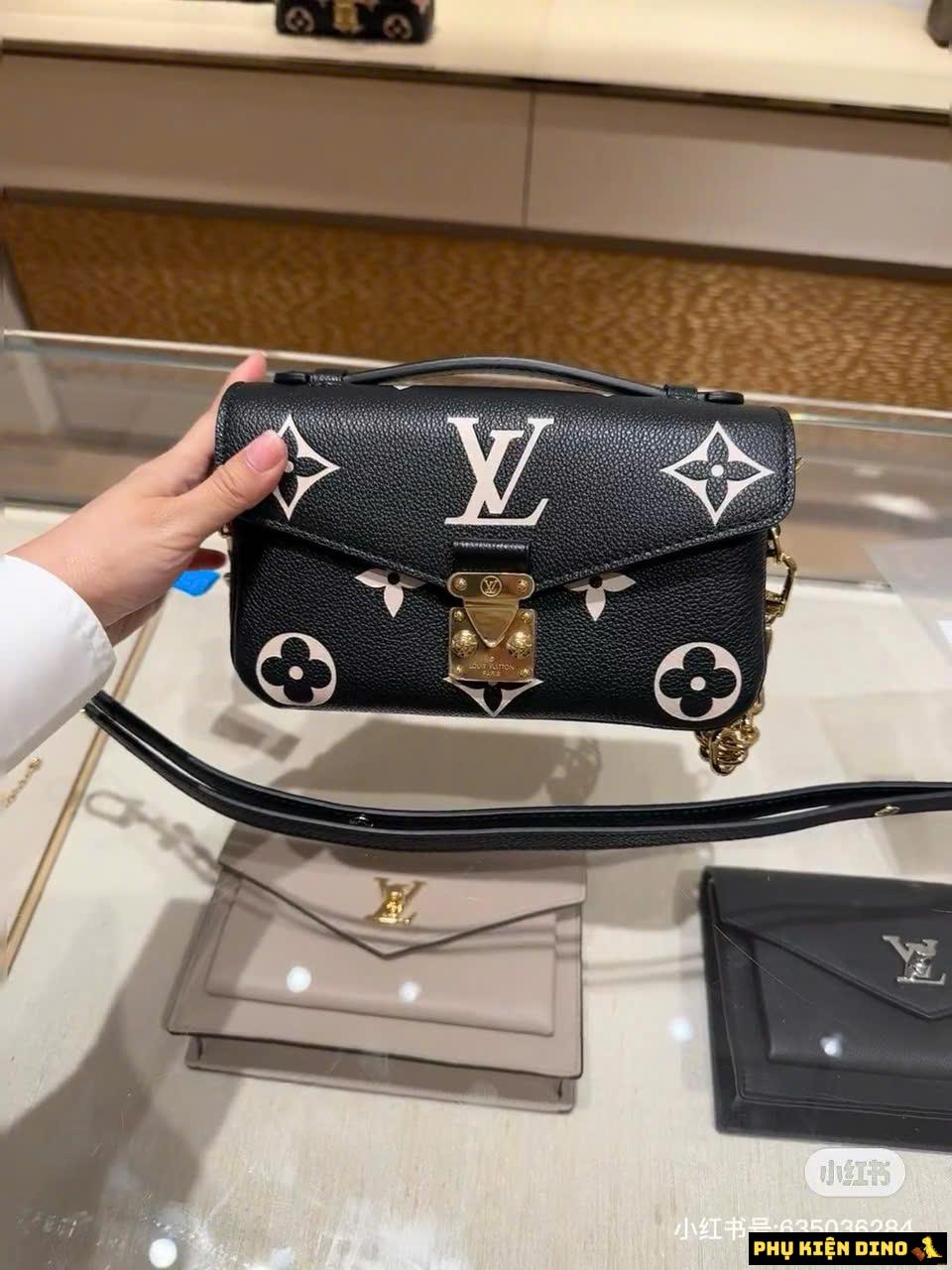 Set Túi Ví Louis Vuitton Pochette Metis East West Black M46596 2 Set Túi Ví Louis Vuitton Pochette Metis East West Black M46596