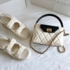 Túi Xách Nữ Charles & Keith CNK Arwen Quilted Braided Strap 19 Túi CNK Trắng Quai Cầm Đen
