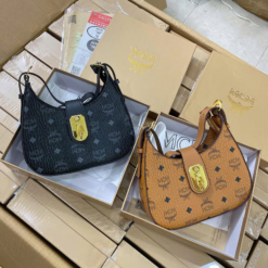 Túi Đeo Vai MCM Brown Black Nâu Đen Fullbox