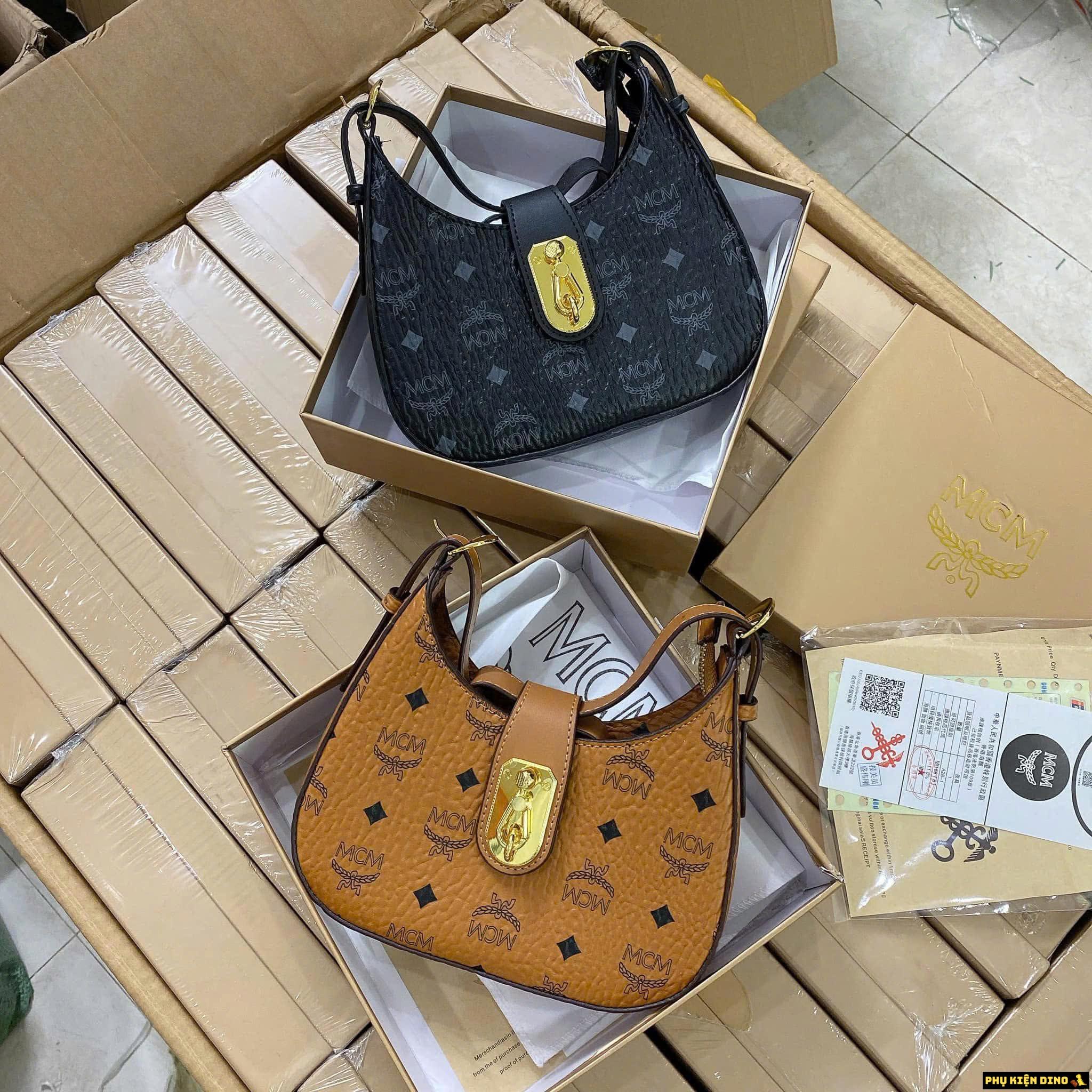 Túi Đeo Vai MCM Brown Black Nâu Đen Fullbox 8 Túi Đeo Vai MCM Brown Black Nâu Đen