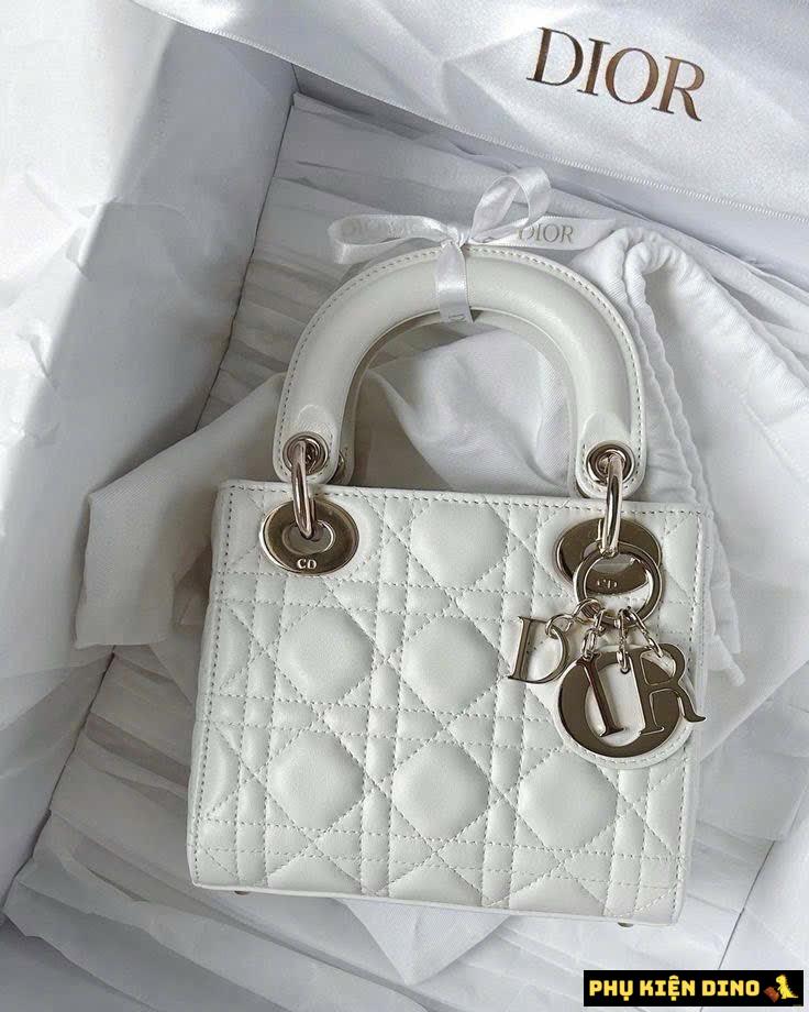 Túi Dior Trầm Trám Khóa Vàng Đồng Màu Trắng Hồng Đen Đỏ 3 Túi Dior Ô Trám Màu Trắng Khóa Vàng