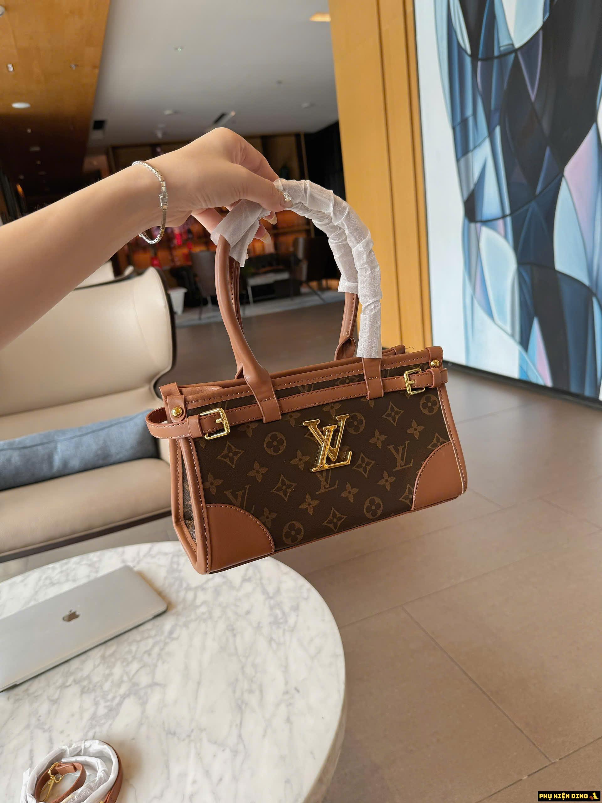 Túi Xách Nữ Đeo Vai Gucci LV Louis Vuitton Nâu 10 Túi LV Brown Họa Tiết Đeo Vai Xách Tay
