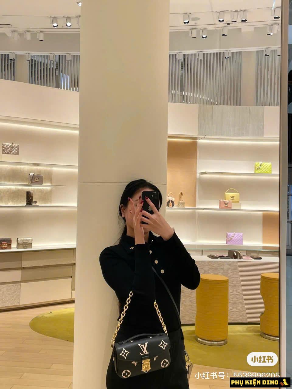 Set Túi Ví Louis Vuitton Pochette Metis East West Black M46596 6 Túi LV Pochette Metis East West Black