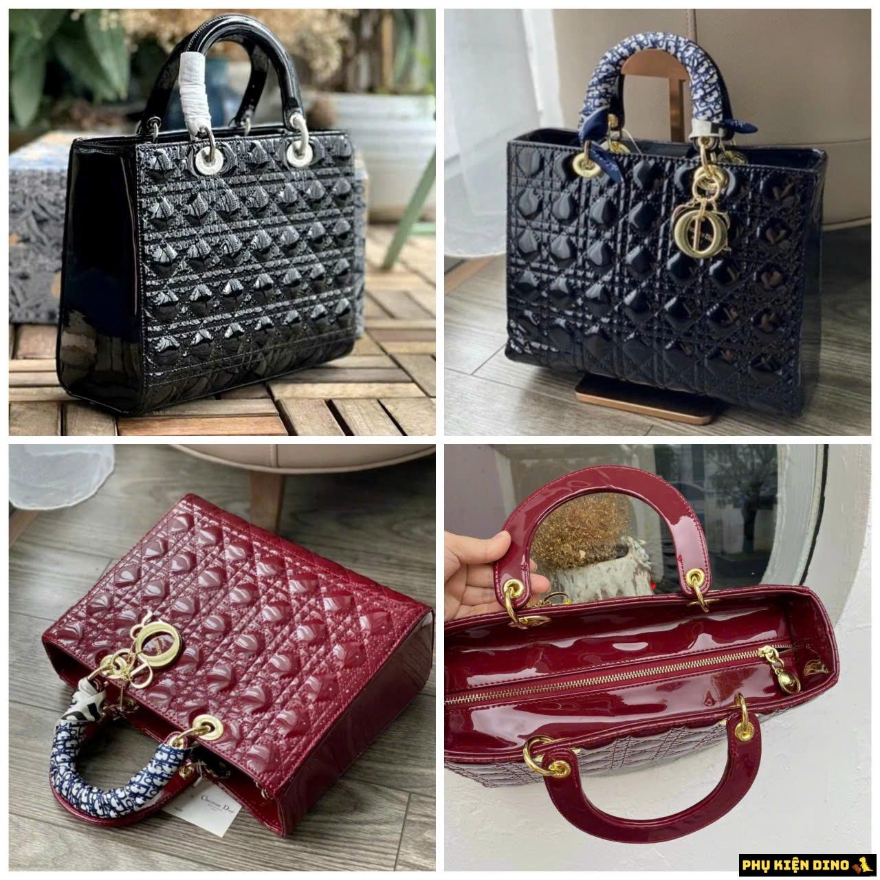 Túi Xách Công Sở Dior Da Bóng Size 32 Màu Đỏ Đen 1 Túi Xách Công Sở Dior Da Bóng Size 32 Màu Đỏ Đen