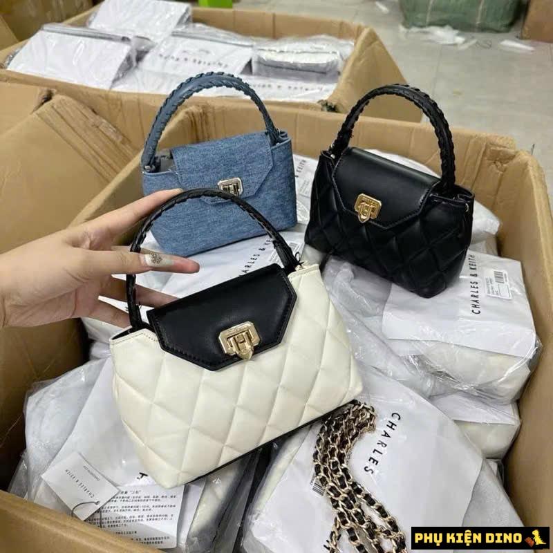 Túi Xách Nữ Charles & Keith CNK Arwen Quilted Braided Strap 1 Túi Xách Nữ Charles & Keith CNK Arwen Quilted Braided Strap