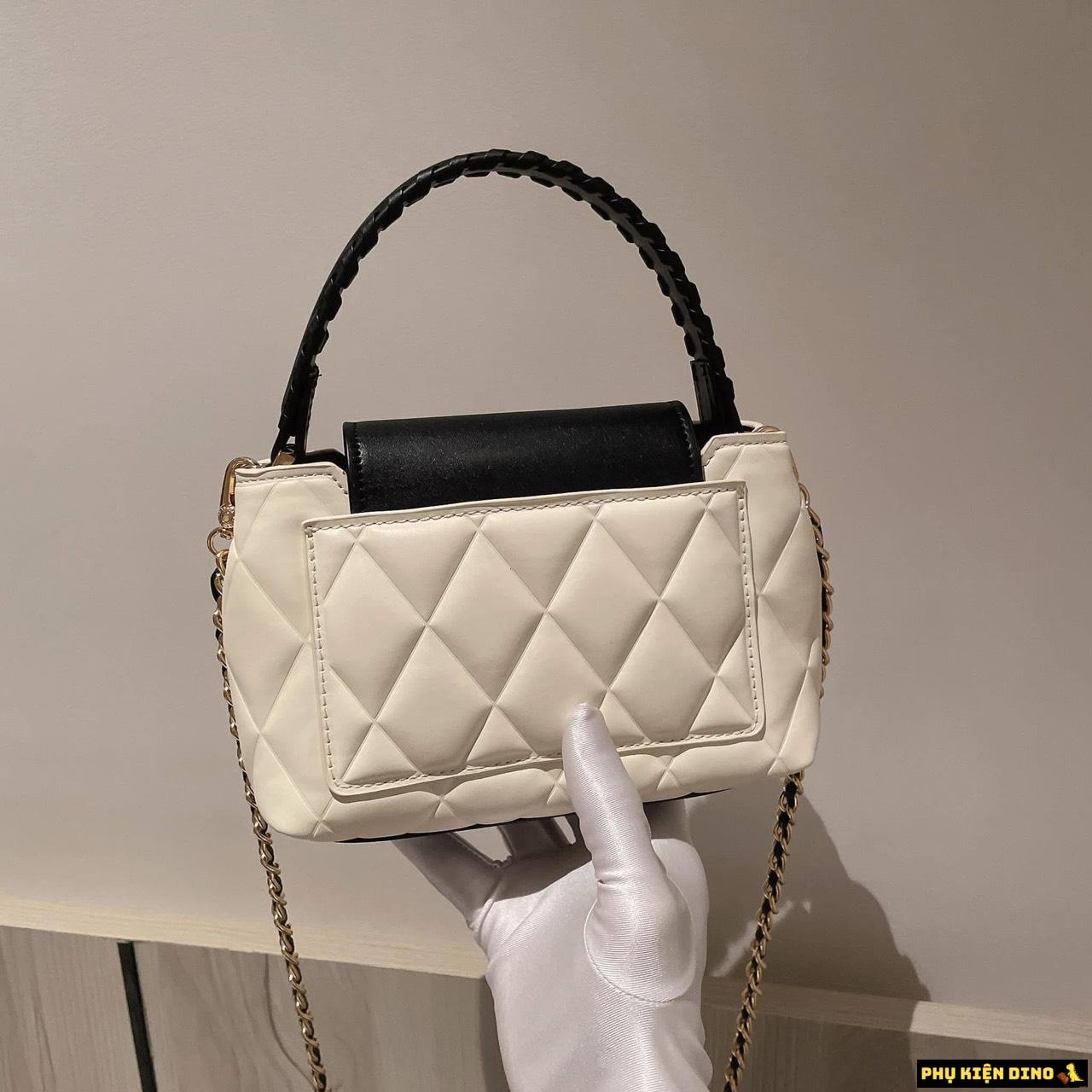 Túi Xách Nữ Charles & Keith CNK Arwen Quilted Braided Strap 5 Túi Xách Nữ CNK Arwen Quilted Braided Strap Màu Trắng