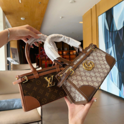 Túi Xách Nữ Đeo Vai Gucci LV Louis Vuitton Nâu