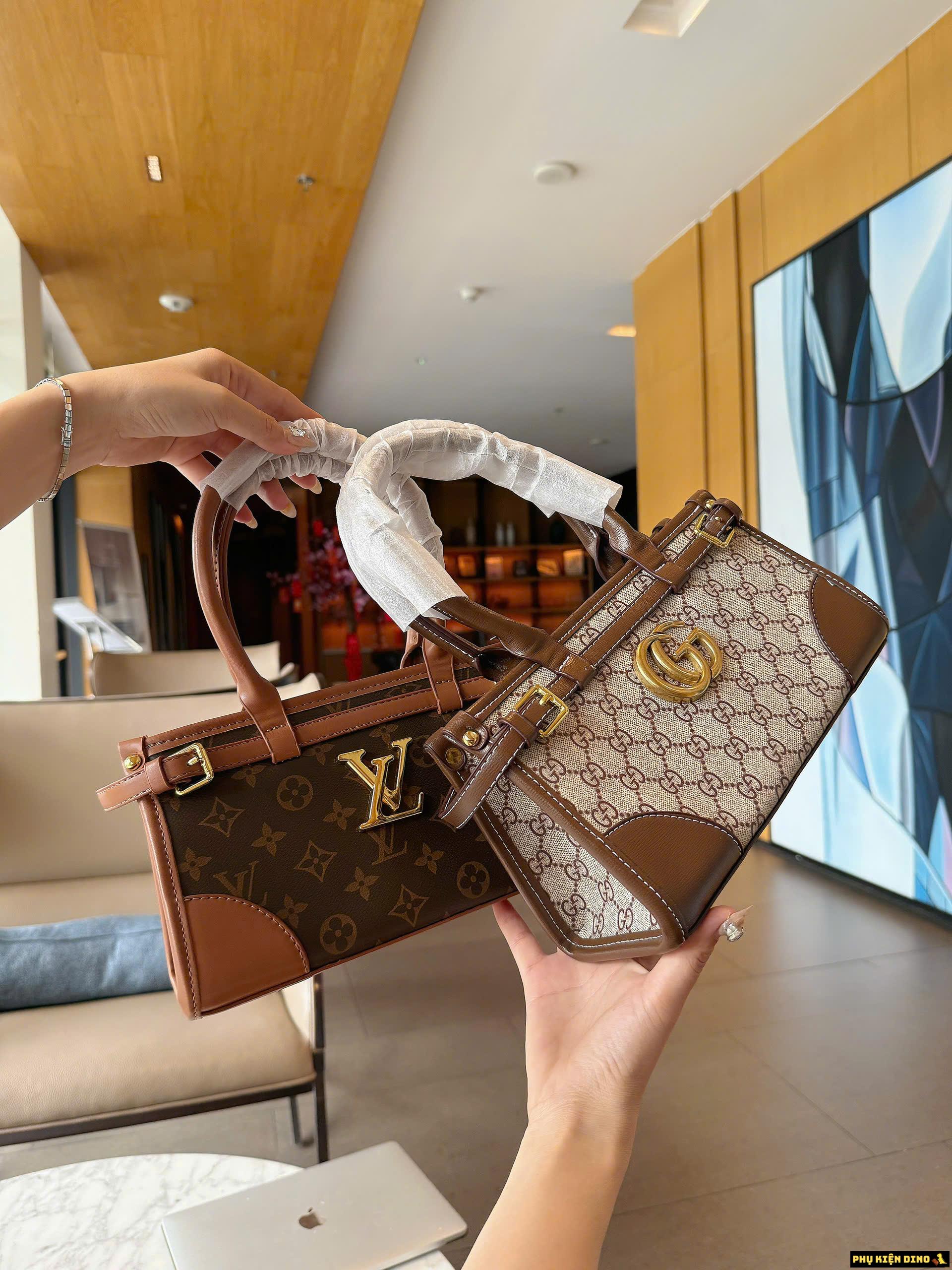 Túi Xách Nữ Đeo Vai Gucci LV Louis Vuitton Nâu 1 Túi Xách Nữ Đeo Vai Gucci LV Louis Vuitton Nâu