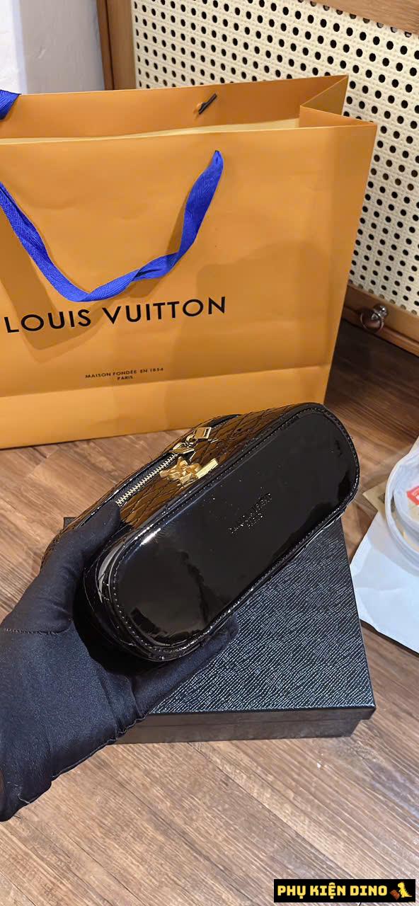 Túi Xách Nữ Cốp YSL Saint Laurent Black Red Da Bóng 7 Túi Cốp YSL Saint Laurent Black