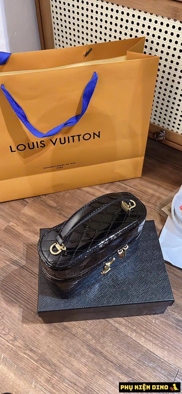 Túi Xách Nữ Cốp YSL Saint Laurent Black Red Da Bóng 6 Túi Cốp YSL Saint Laurent Đen Bóng