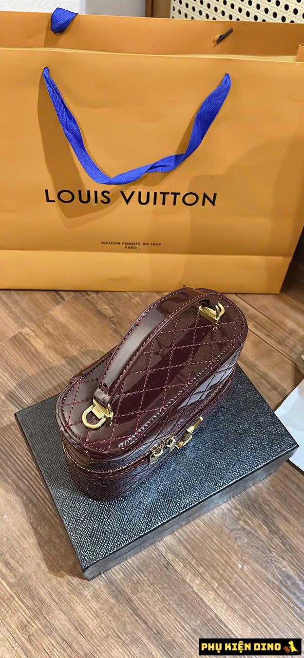 Túi Xách Nữ Cốp YSL Saint Laurent Black Red Da Bóng 10 Túi Cốp YSL Saint Laurent Đỏ Rượu