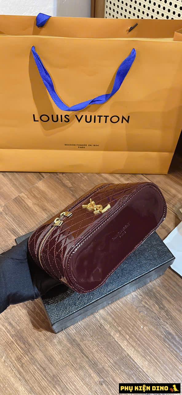 Túi Xách Nữ Cốp YSL Saint Laurent Black Red Da Bóng 9 Túi Cốp YSL Saint Laurent Red