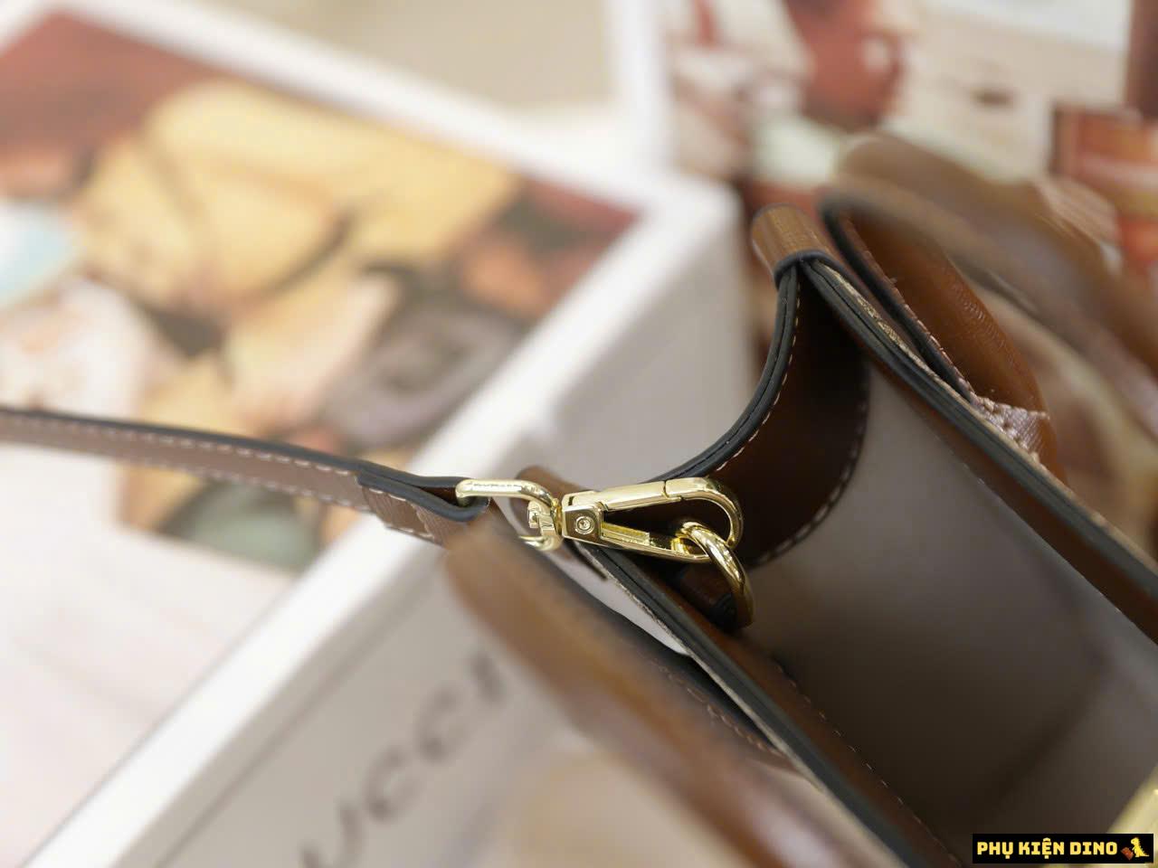 Túi Gucci Tote Mini Bag With Interlocking Brown Like Auth 5 Túi Gucci Interlocking G Mini Tote Bag