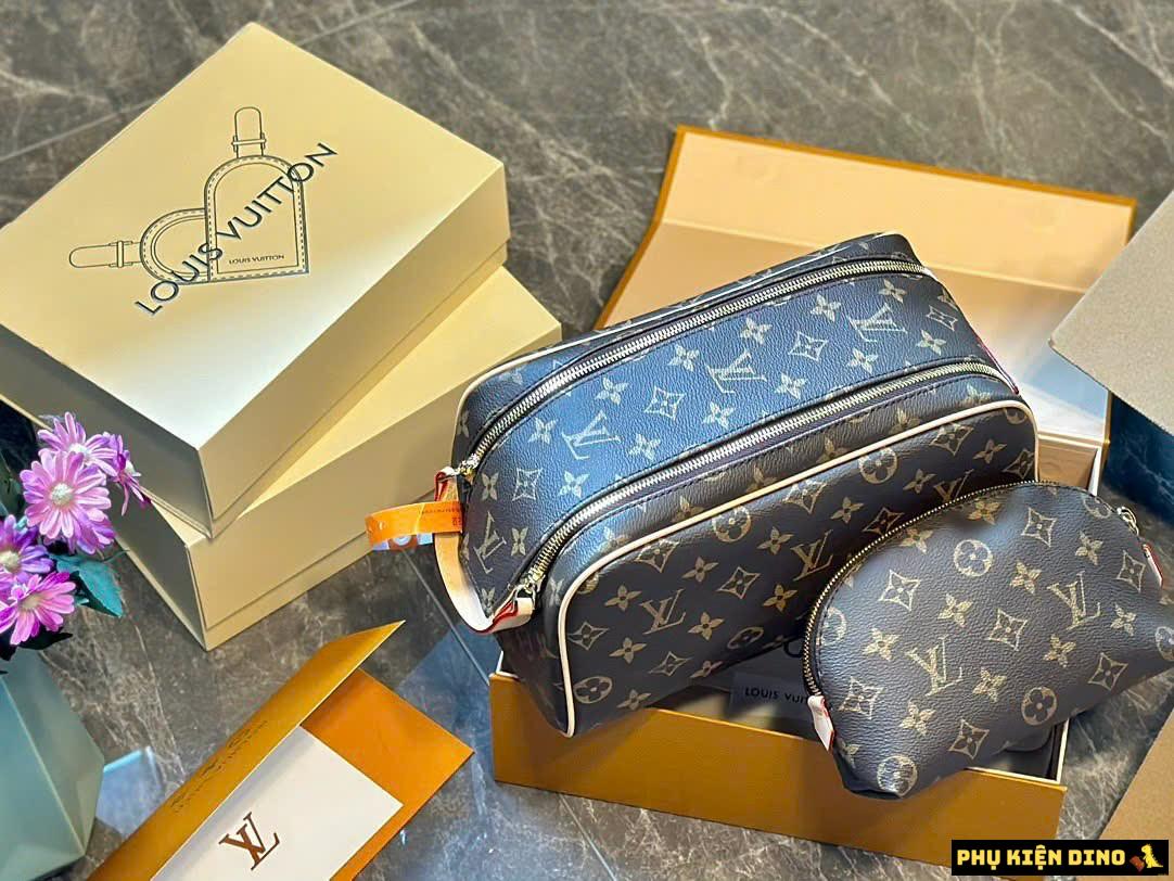 Túi Louis Vuitton LV Dopp Kit Toilet Pouch M44494 Màu Nâu 1 Túi Louis Vuitton LV Dopp Kit Toilet Pouch M44494 Màu Nâu