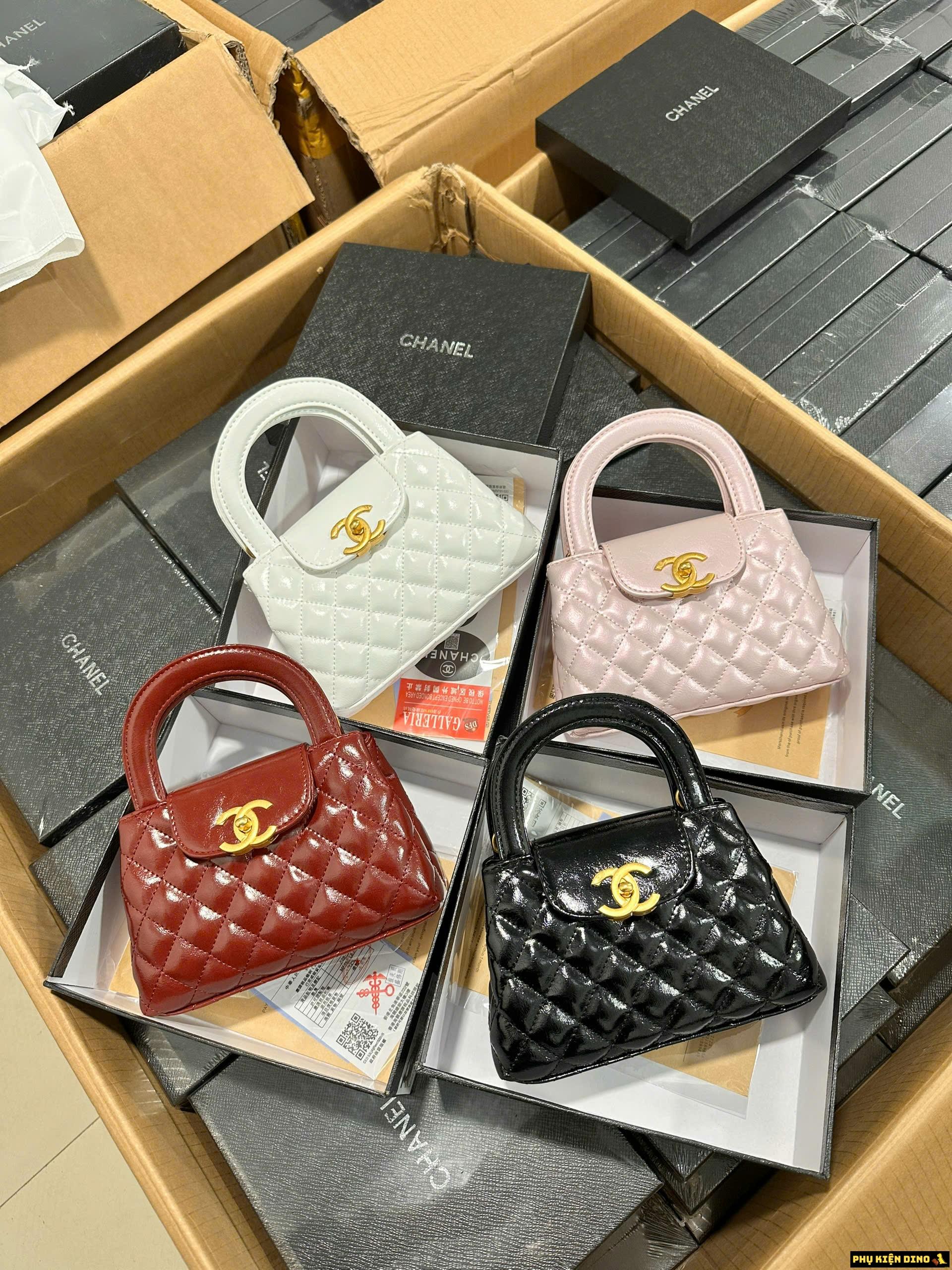 Túi Chanel Kelly Mini Bag Black Red White Pink Fullbox 3 Túi Chanel Kelly Mini Bag Black Red White Pink