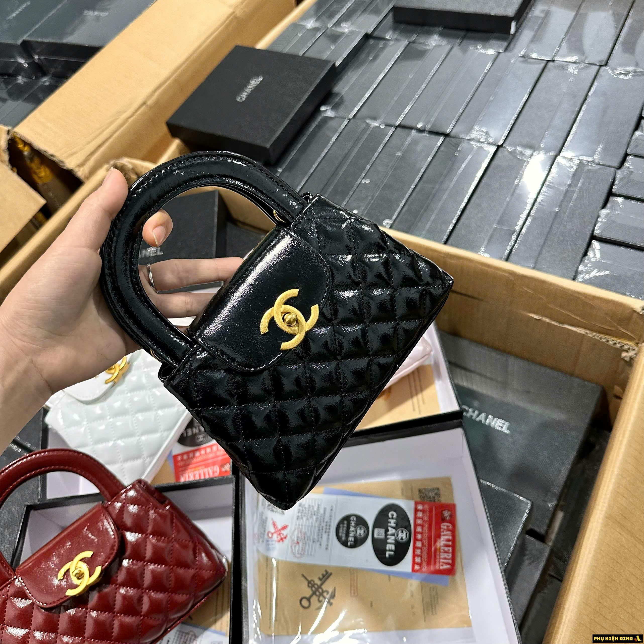 Túi Chanel Kelly Mini Bag Black Red White Pink Fullbox 4 Túi Chanel Kelly Mini Bag Màu Đen Bóng