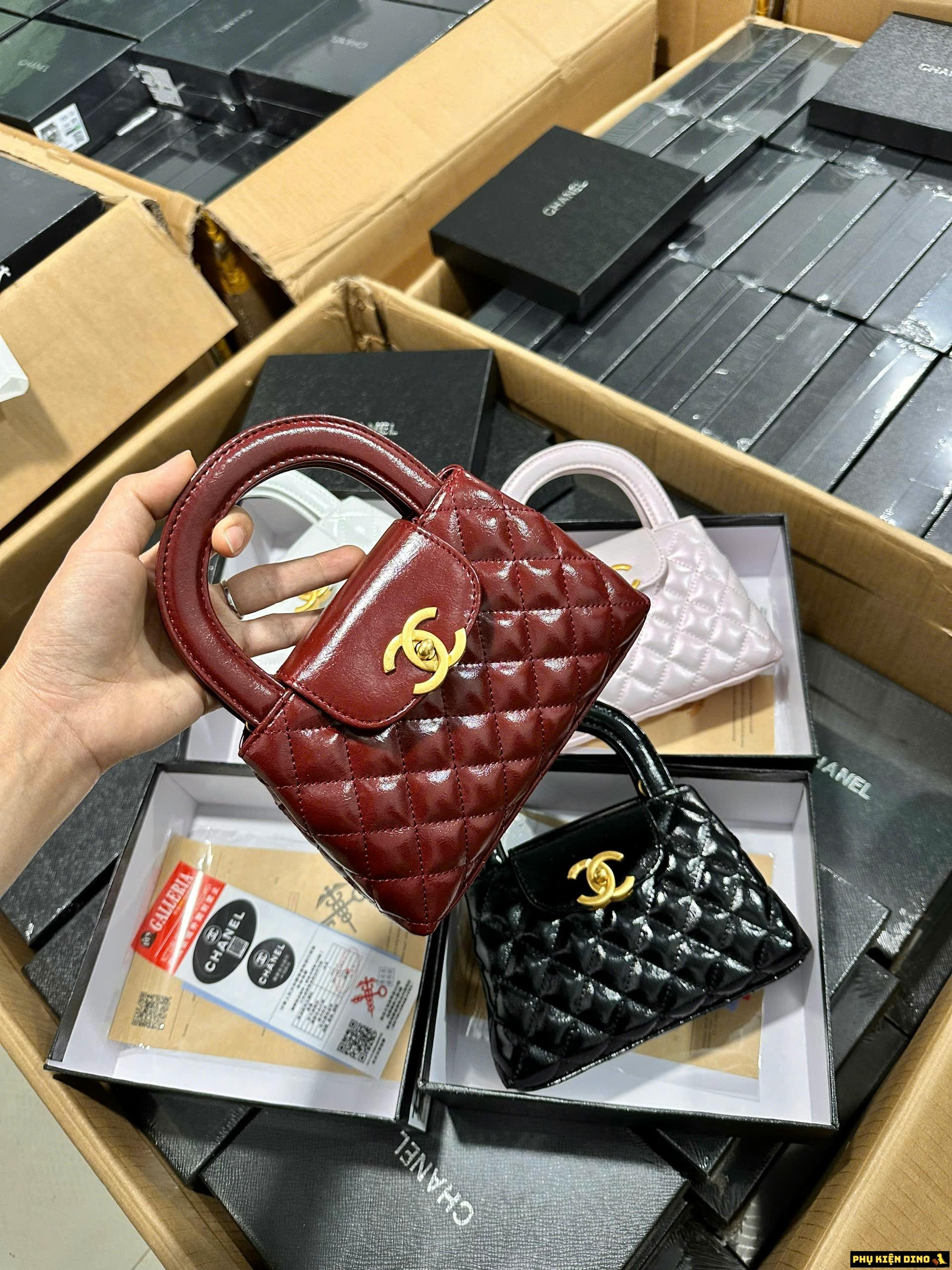 Túi Chanel Kelly Mini Bag Black Red White Pink Fullbox 5 Túi Chanel Kelly Mini Bag Màu Đỏ Bóng