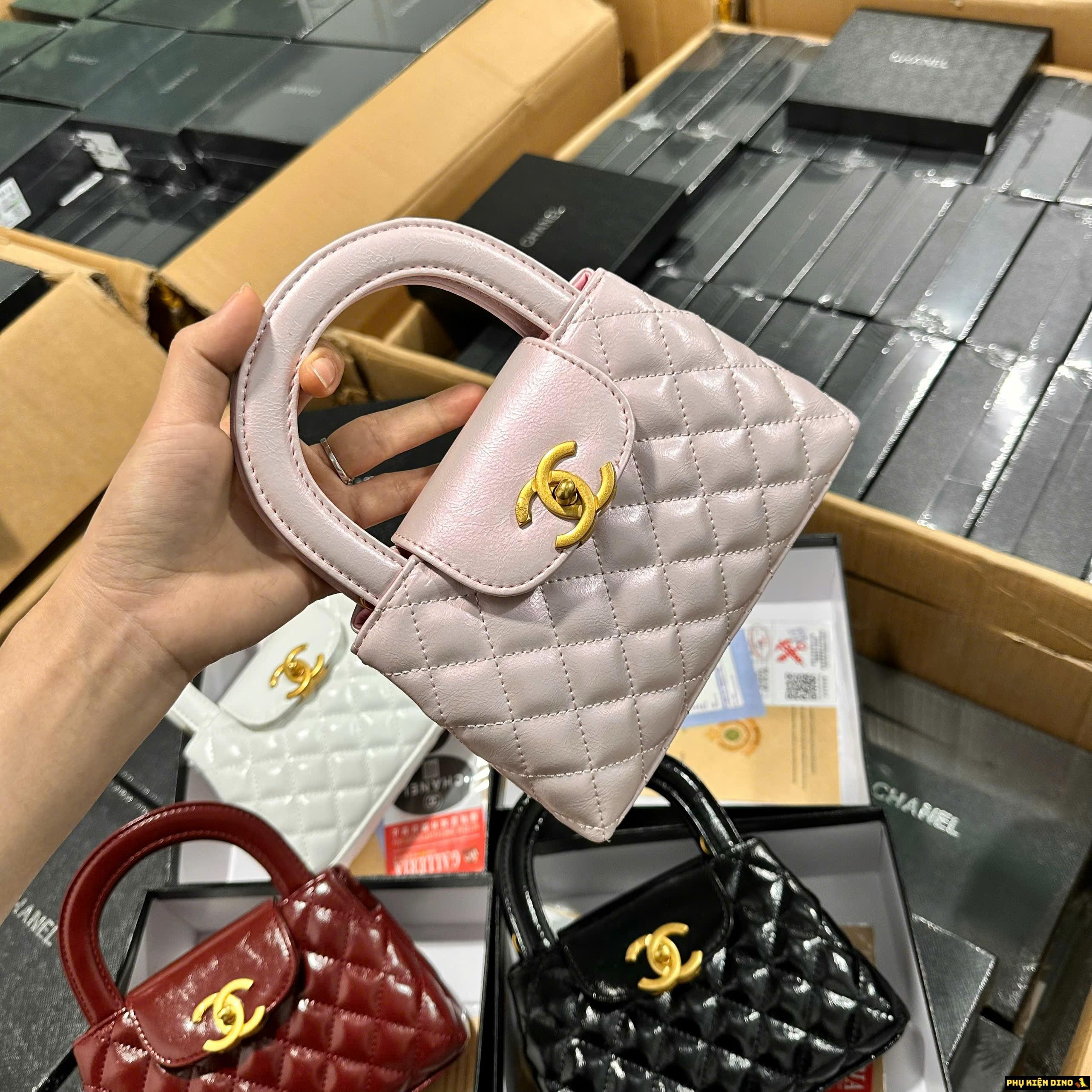 Túi Chanel Kelly Mini Bag Black Red White Pink Fullbox 6 Túi Chanel Kelly Mini Bag Màu Hồng