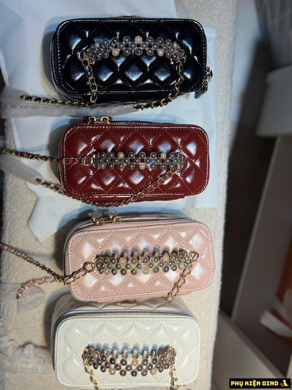 Túi Chanel Vanity Quai Ngọc Fullbox Size 19 10 Túi Chanel Vanity Quai Ngọc Fullbox