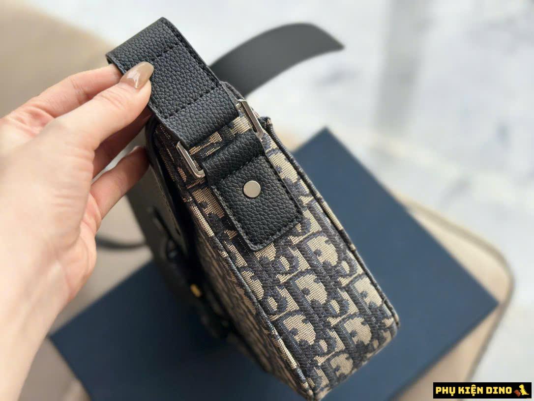 Túi Dior Mini Saddle Bag Strap Beige Dior Grained 1ADPO049YKS-H27E 6 Túi Dior Black White