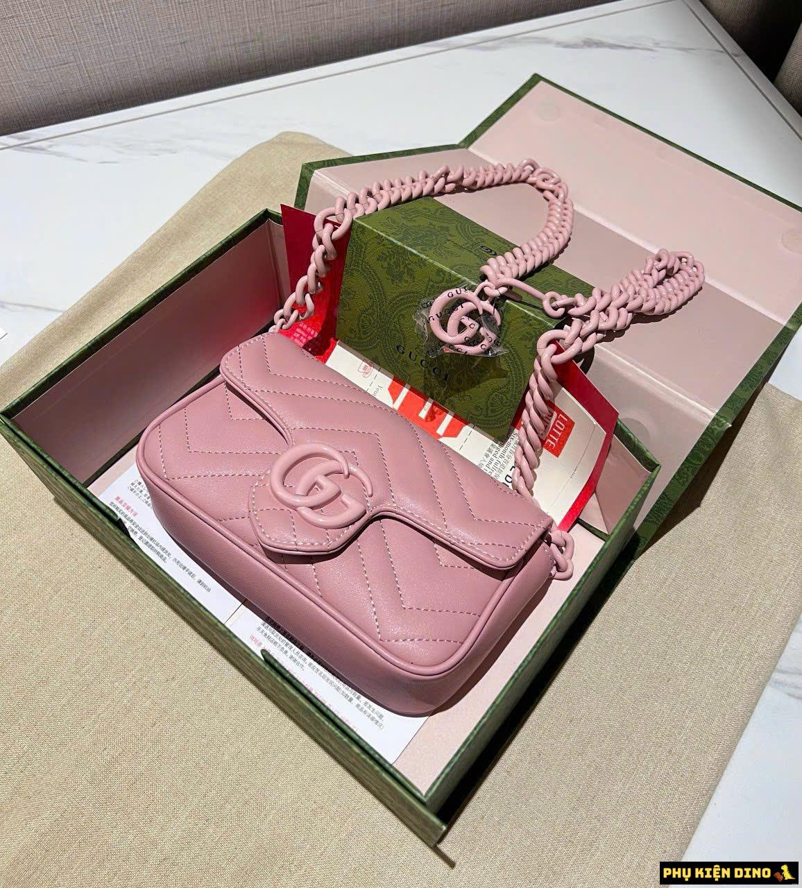 Túi Gucci GG Marmont Belt Bag Light Pink Size 23 Fullbox 3 Túi Gucci GG Marmont Belt Bag Light Pink Size 23