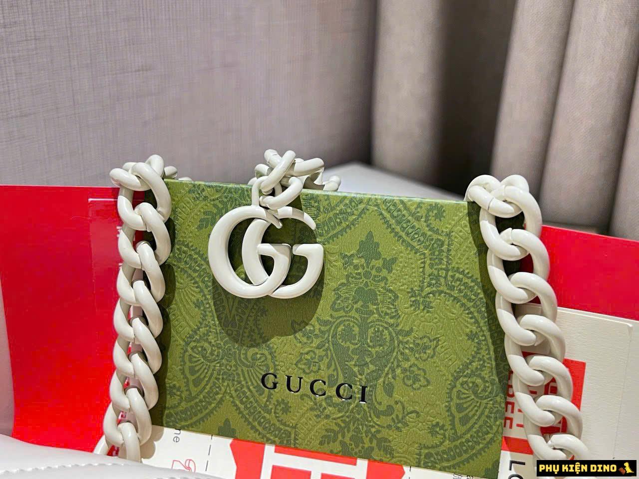 Túi Gucci GG Marmont Super Mini Bag Black White Size 23 Fullbox 7 Túi Gucci GG Marmont Trắng Kem