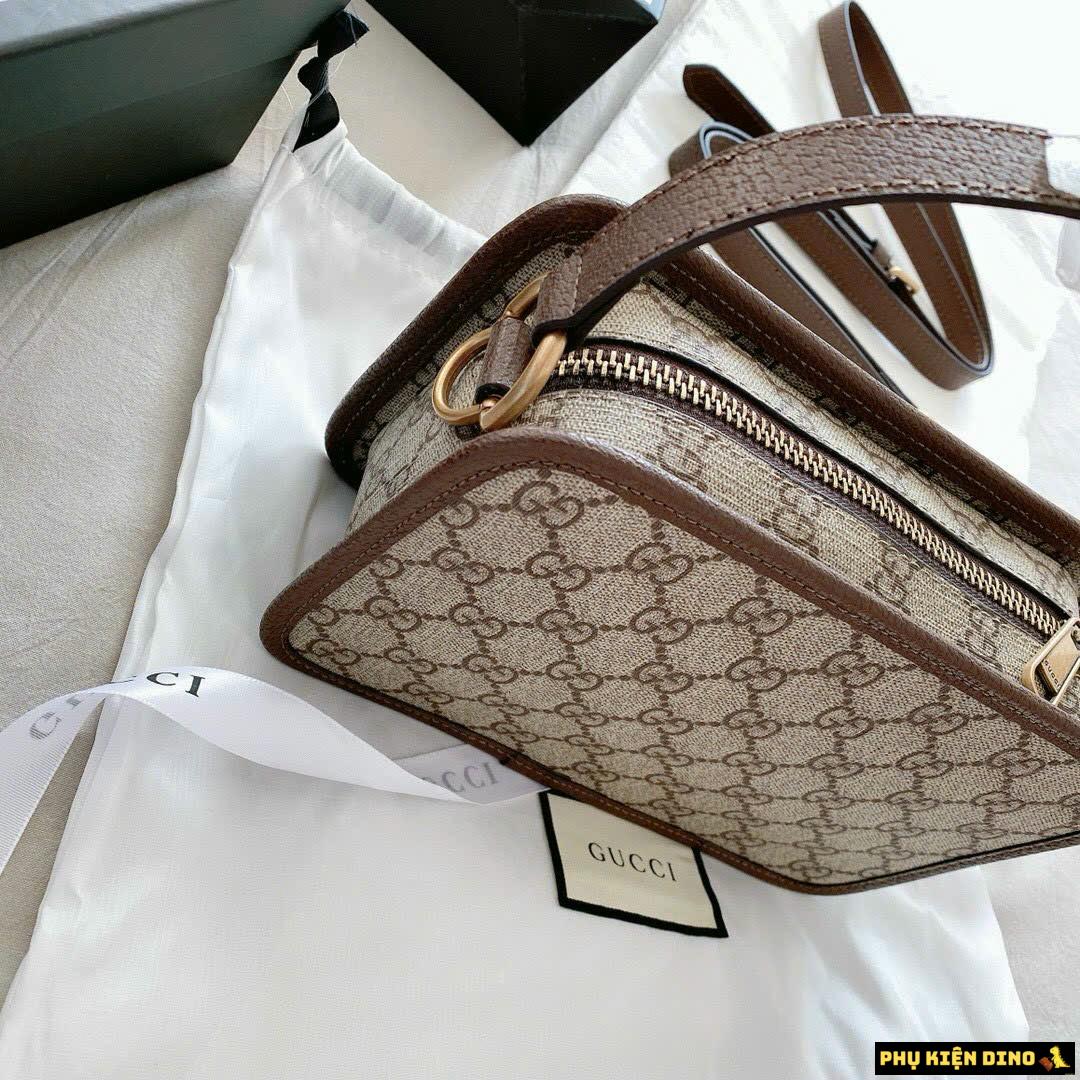 Túi Gucci GG Ophidia Zip Mini Bag Size 20 Fullbox 5 Túi Gucci GG Ophidia Zip Nâu Hàng Like Auth