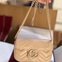 Túi Gucci Marmont Super Mini Bag Beige Ceramic Size 23