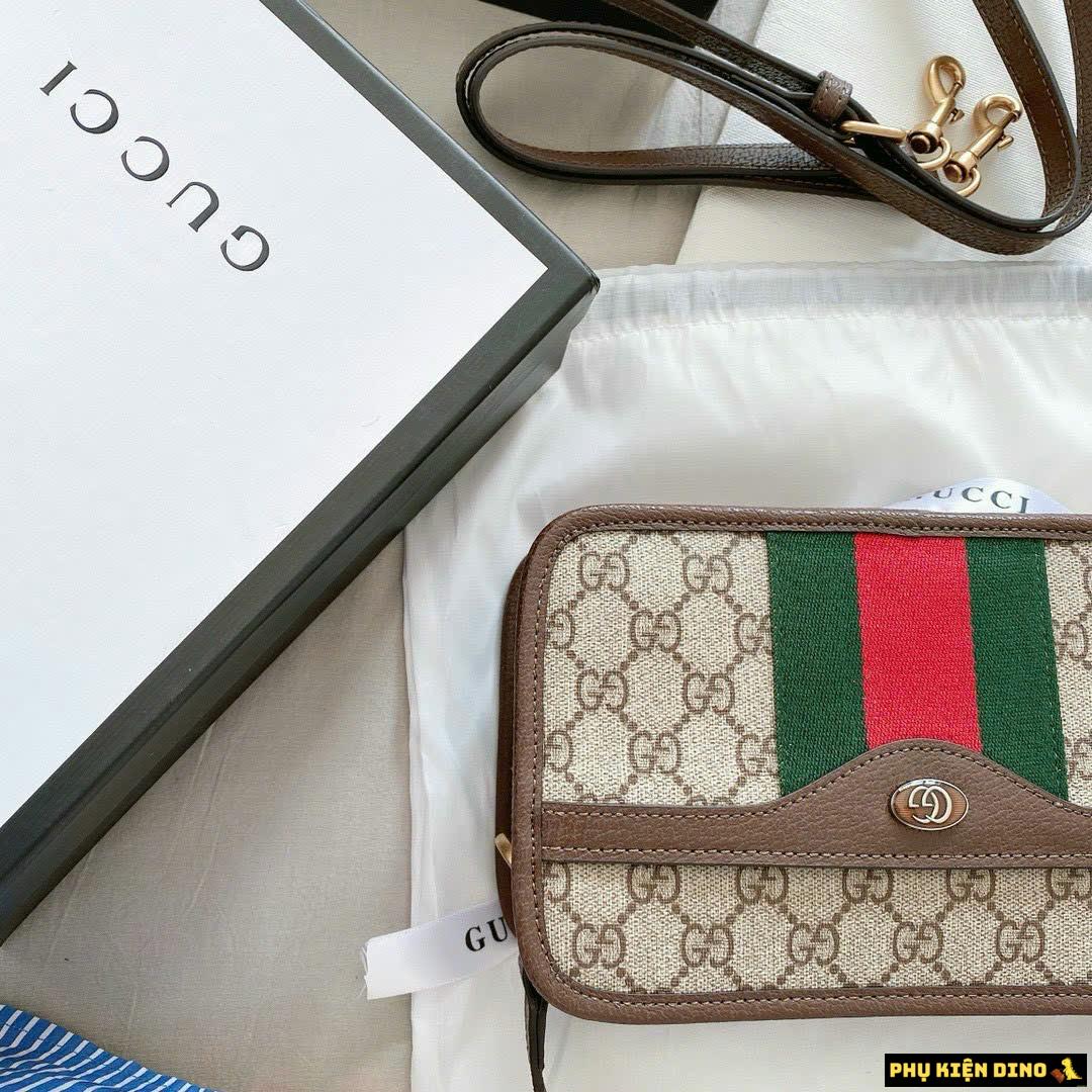Túi Gucci GG Ophidia Zip Mini Bag Size 20 Fullbox 3 Túi Gucci Nâu Dáng Hộp