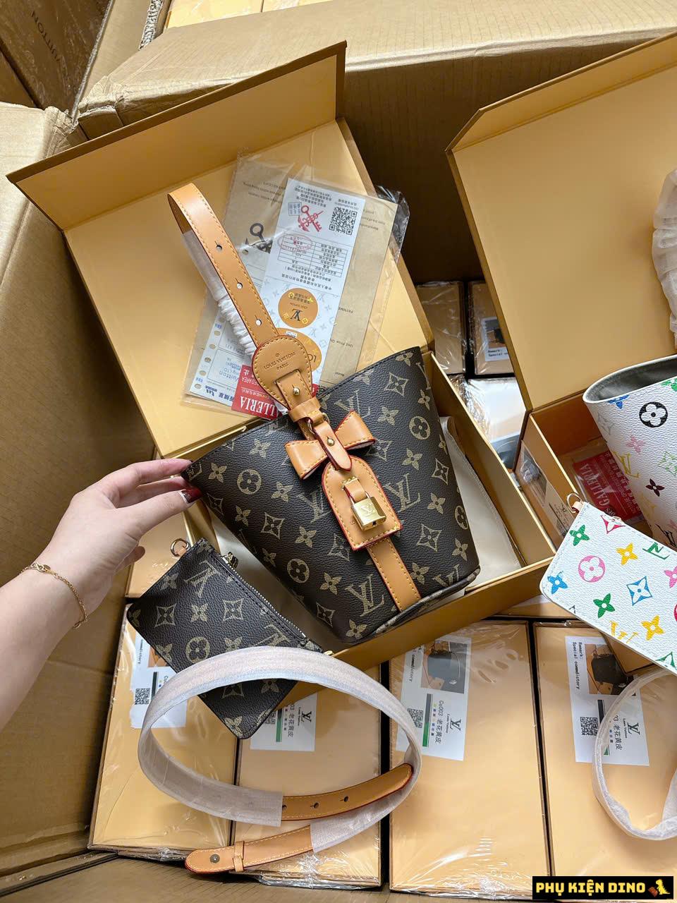 Túi Louis Vuitton LV All In BB Bicolor Monogram Empreinte M12925 5 Túi Louis Vuitton LV All In BB Nâu