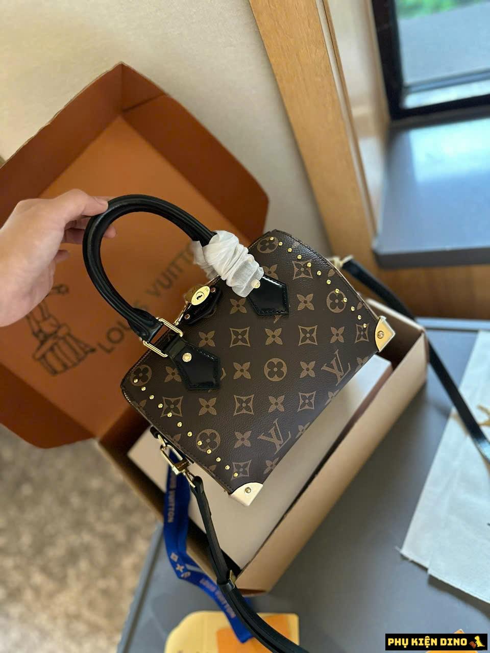 Túi Louis Vuitton LV Speedy Trunk 20 Brown Bag M13146 9 Túi Louis Vuitton LV Speedy Trunk 20 Brown