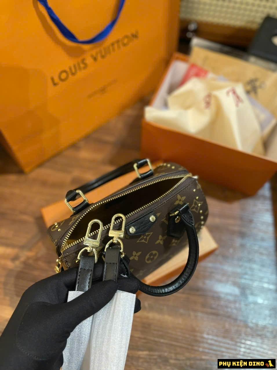 Túi Louis Vuitton LV Speedy Trunk 20 Brown Bag M13146 8 Túi Louis Vuitton LV Speedy Trunk 20 Màu Nâu