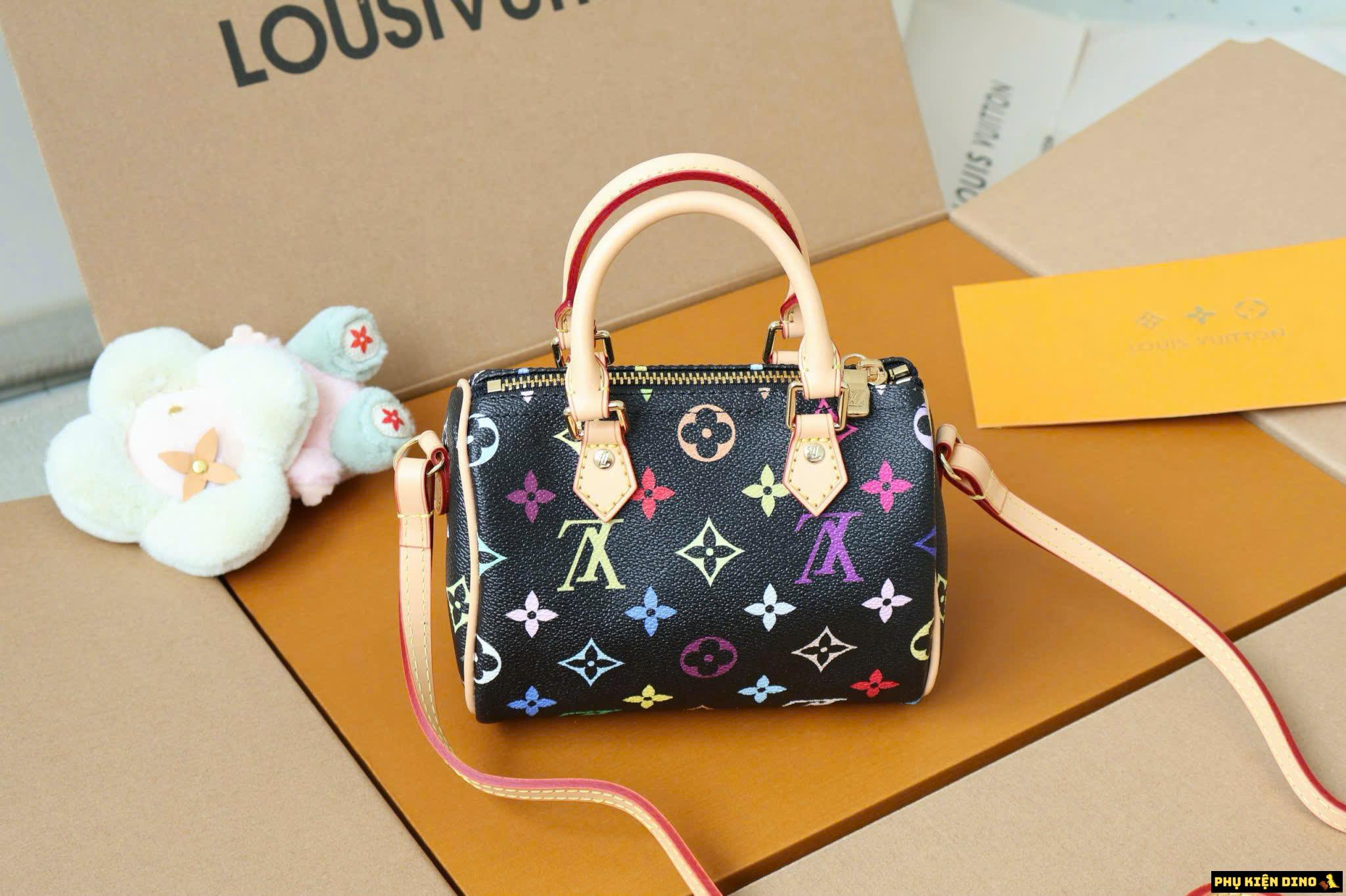 Túi Louis Vuitton Monogram Speedy Multicolor Black Size 16 M92644 1 Túi Louis Vuitton Monogram Speedy Multicolor Black Size 16