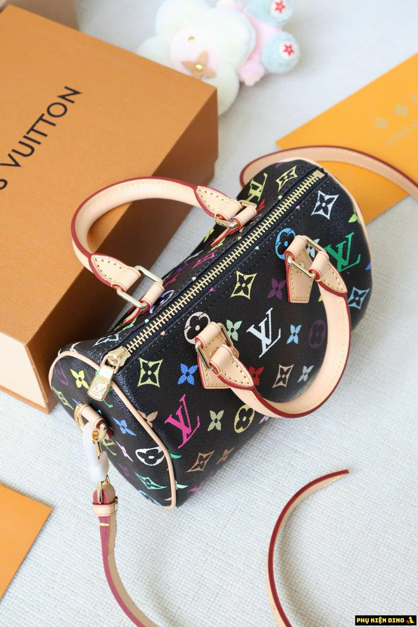 Túi Louis Vuitton Monogram Speedy Multicolor Black Size 16 M92644 3 Túi Louis Vuitton Monogram Speedy Multicolor