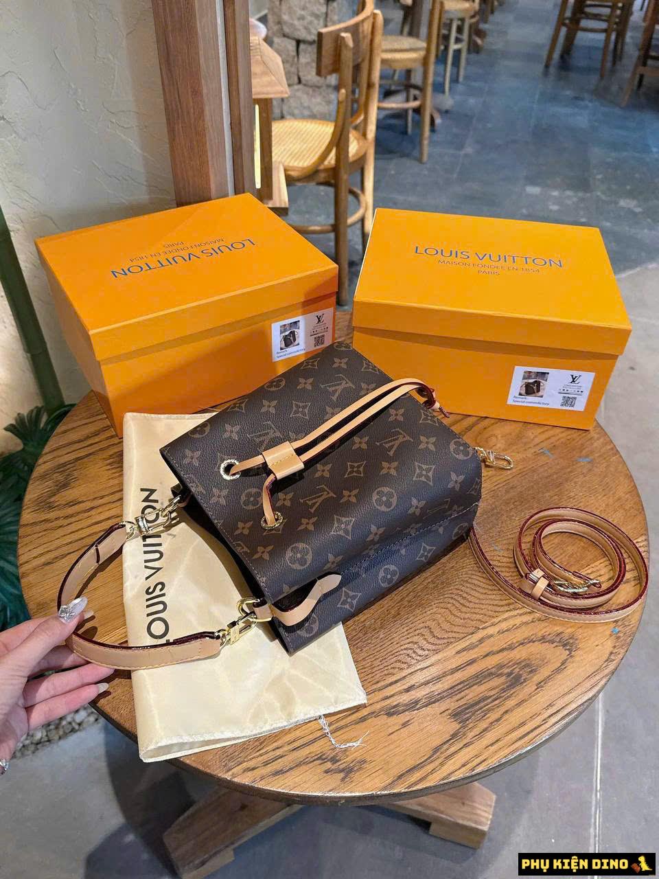 Túi Louis Vuitton LV Neonoe BB Size 20 Size 25 M46581 6 Túi LV Néonoé BB Mini Monogram Nâu Size 20 Best Quality