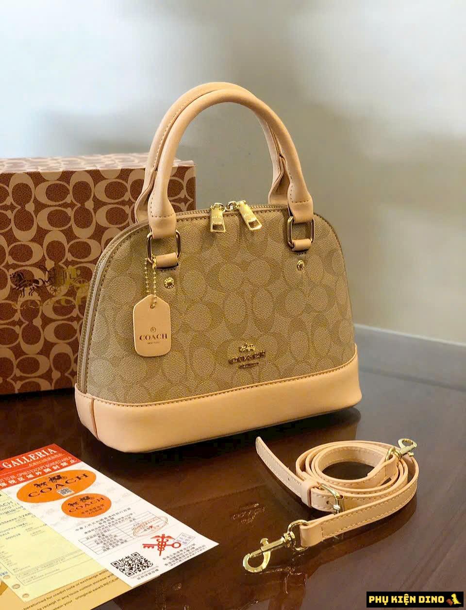 Túi Xách Nữ Coach Dáng Hến Size 25 Fullbox 4 Túi Xách Nữ Coach Dáng Hến Size 25 Màu Kem