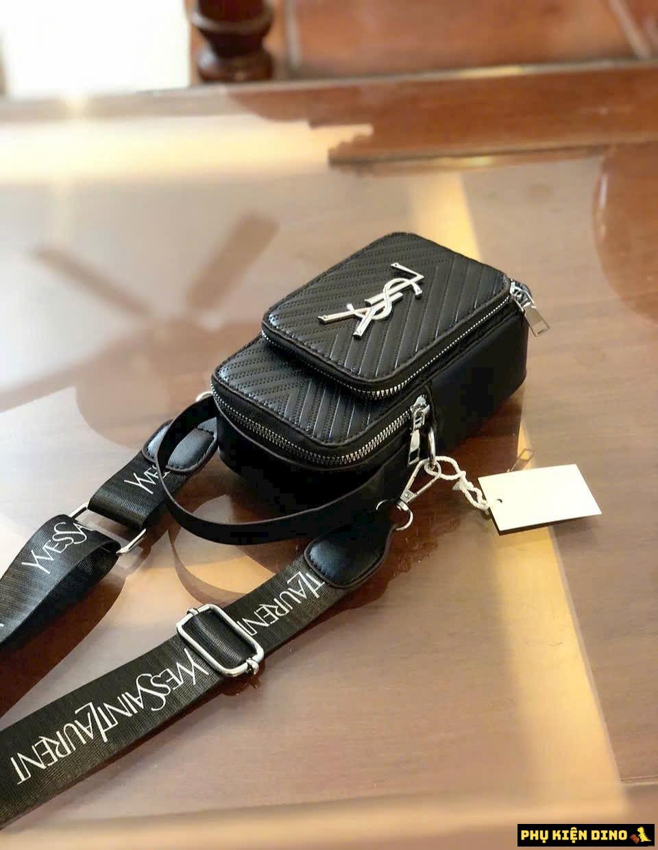 Túi YSL Saint Laurent Đựng Điện Thoại 11cmx19cm 8 Túi YSL Saint Laurent Black Đựng Điện Thoại