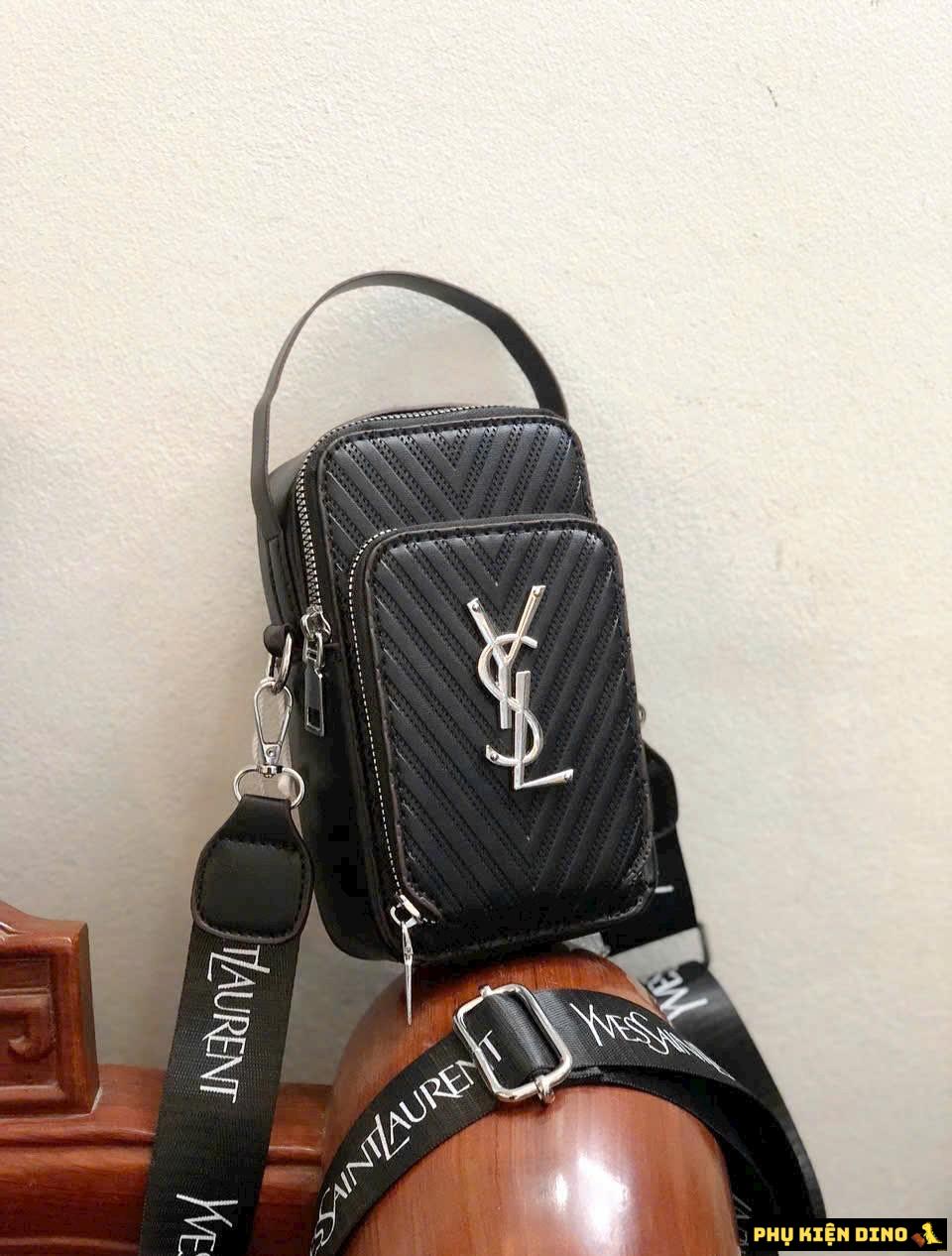 Túi YSL Saint Laurent Đựng Điện Thoại 11cmx19cm 6 Túi YSL Saint Laurent Đựng Điện Thoại Màu Đen