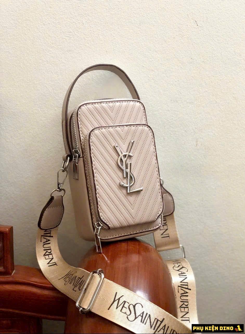 Túi YSL Saint Laurent Đựng Điện Thoại 11cmx19cm 5 Túi YSL Saint Laurent Đựng Điện Thoại Màu Hồng