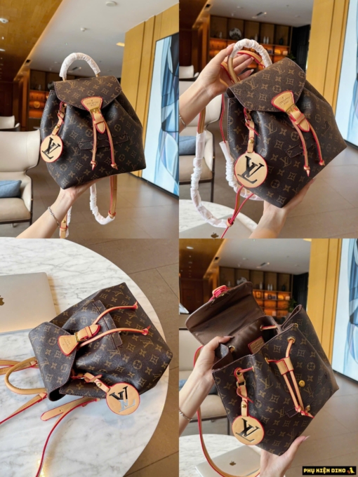 Balo LV Louis Vuitton Dây Rút Màu Nâu