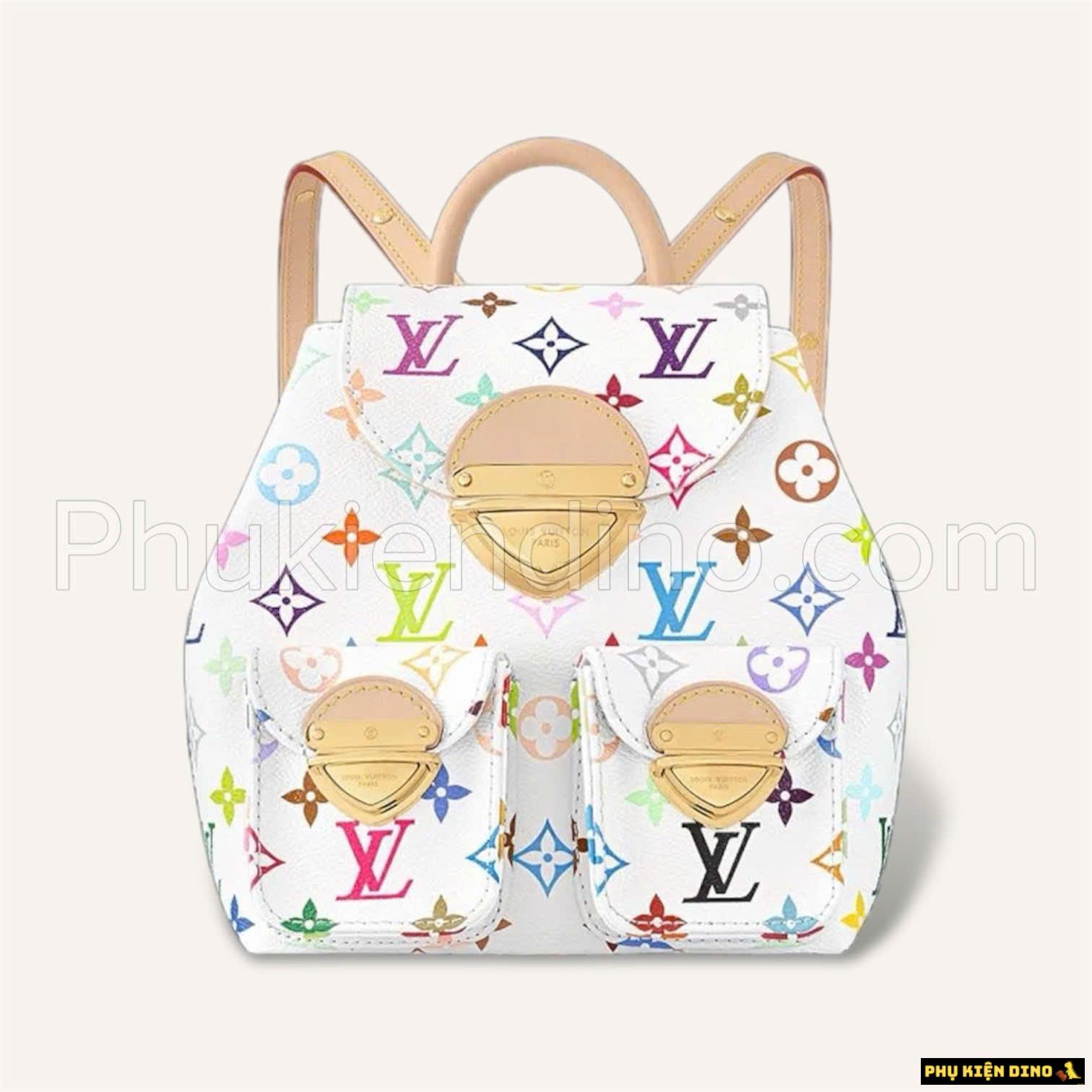 Balo Nữ Louis Vuitton LV TM Venice Backpack Brown White