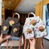 Balo Nữ Louis Vuitton LV TM Venice Backpack Brown White