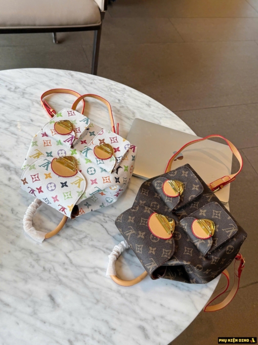 Balo Nữ LV Venice Backpack Brown White