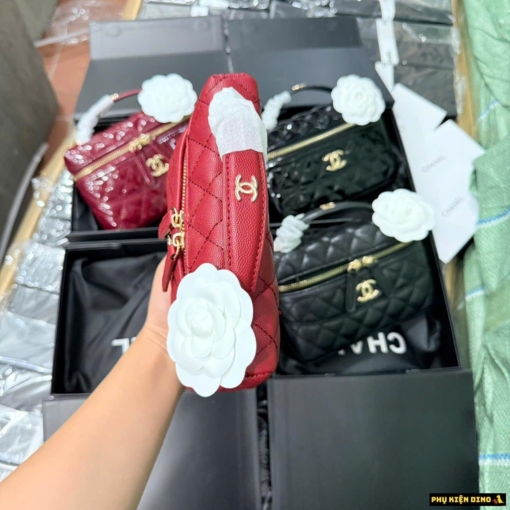 Tay Cầm Túi Chanel Caviar Red