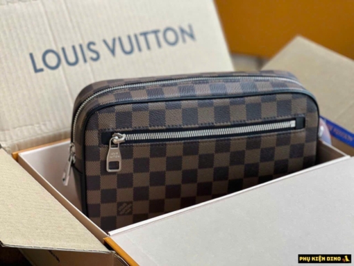 Túi Cầm Tay Nam Louis Vuitton LV Kasai Clutch Brown